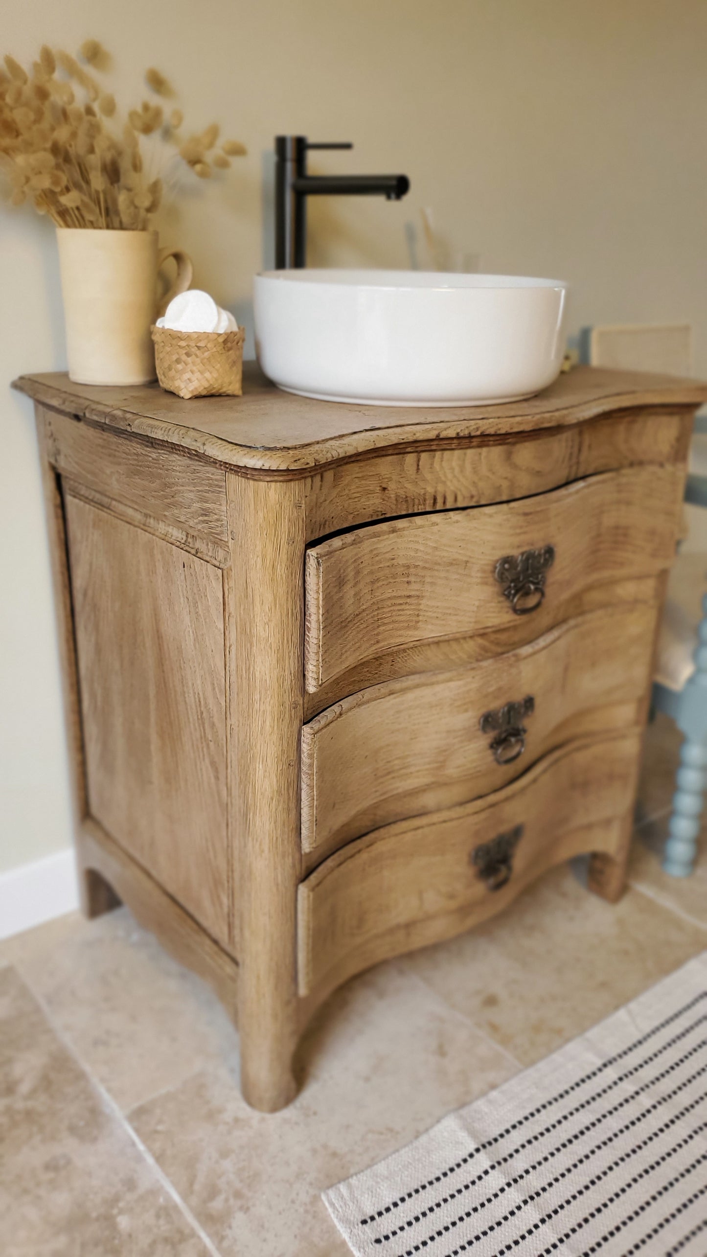 Meuble vasque chêne