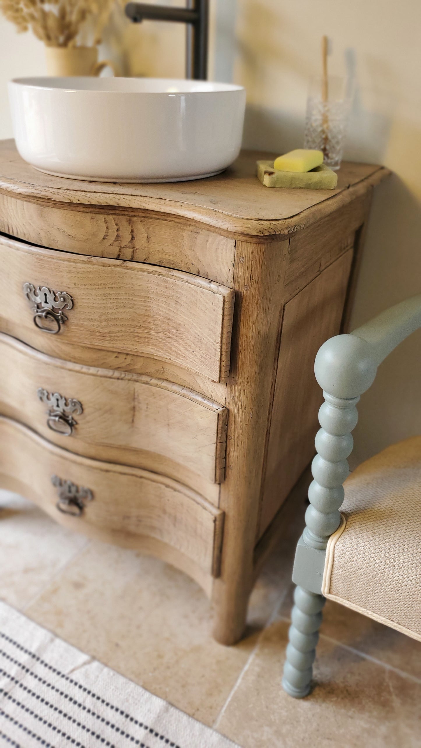 Meuble vasque chêne