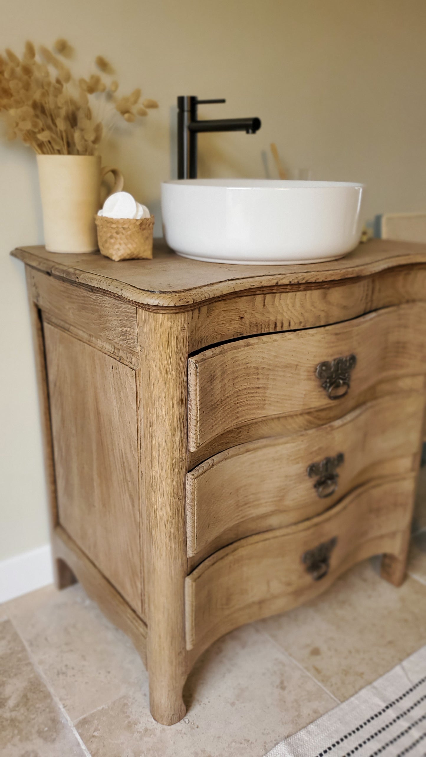 Meuble vasque chêne