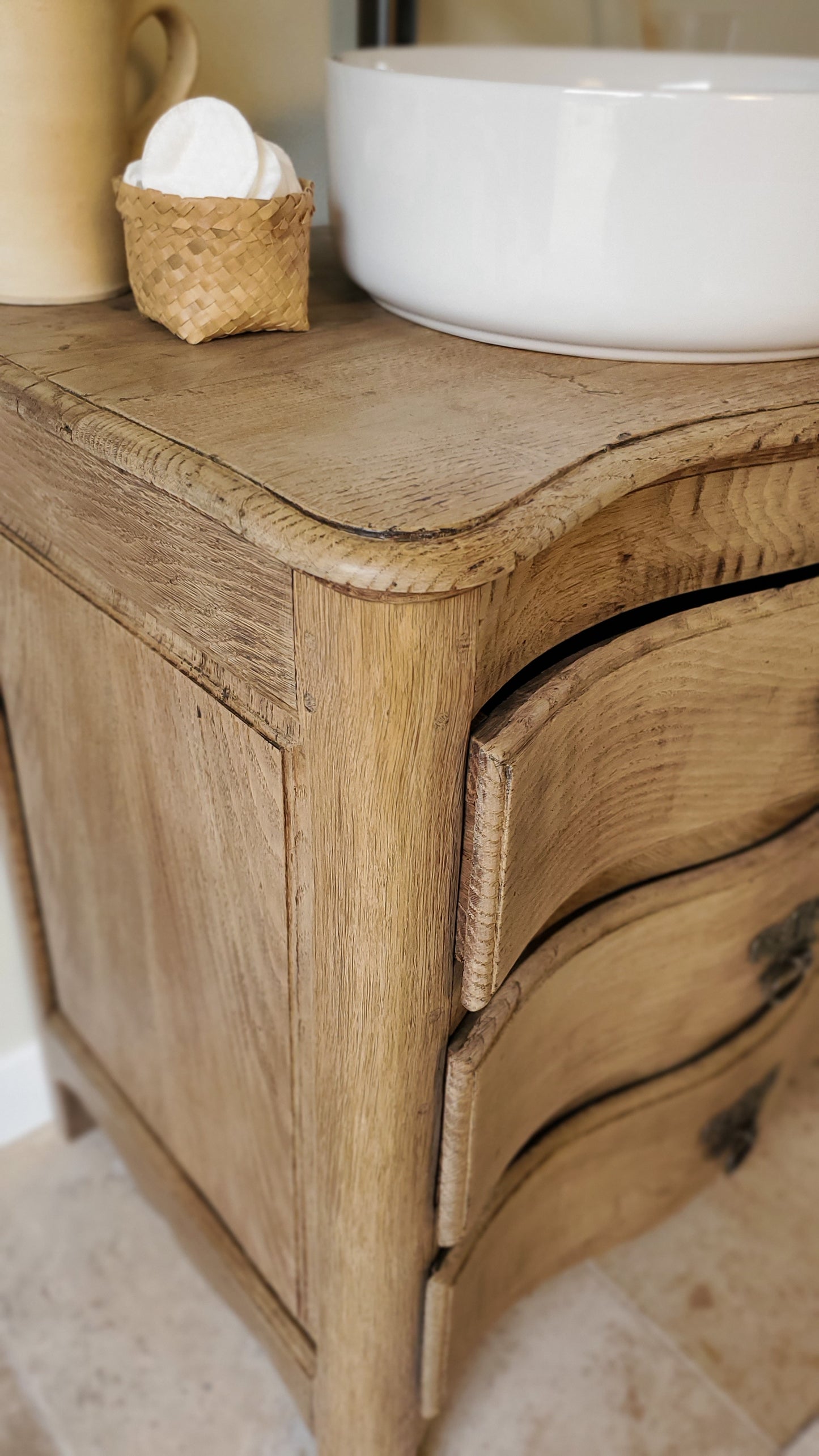 Meuble vasque chêne