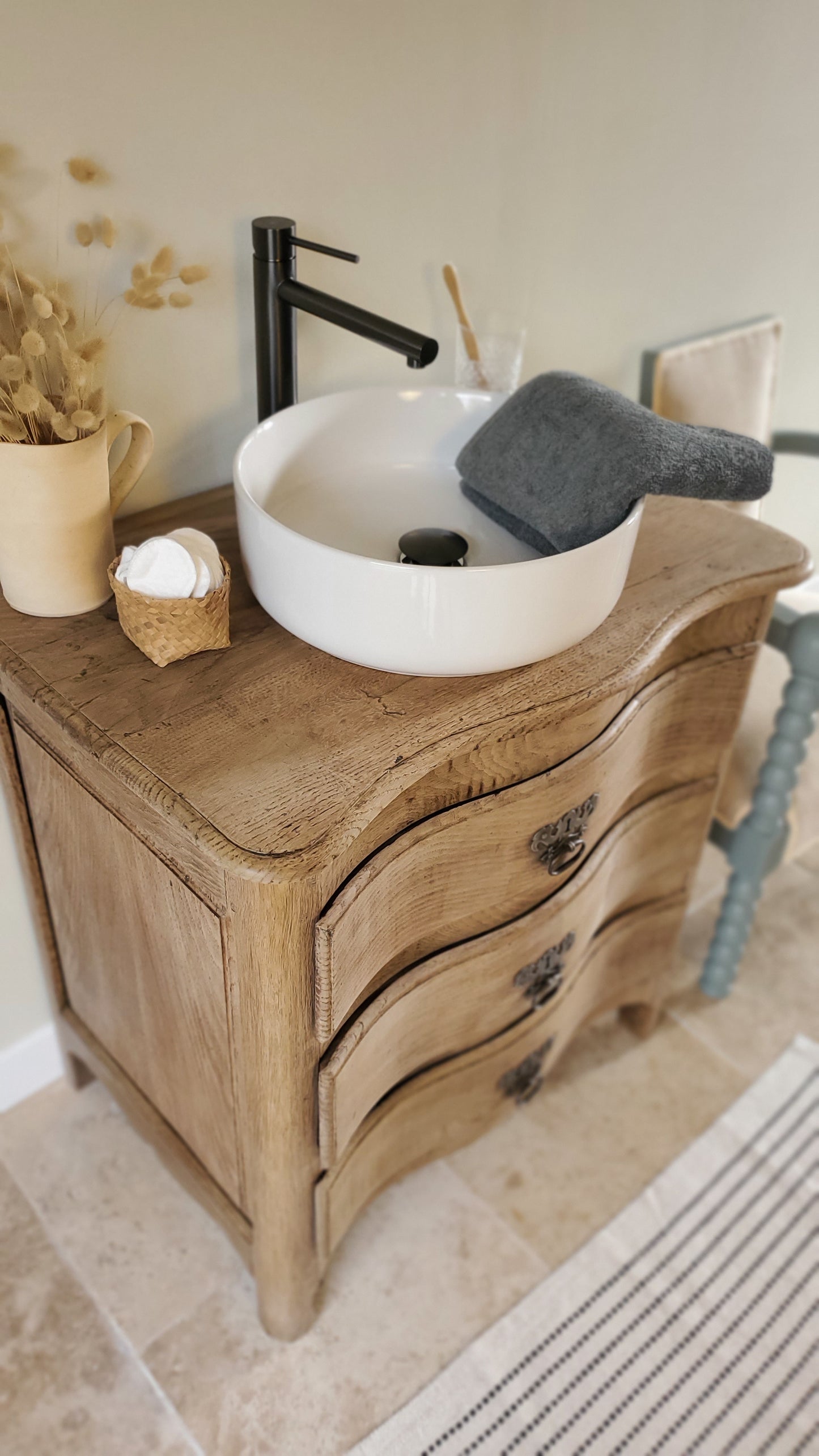 Meuble vasque chêne