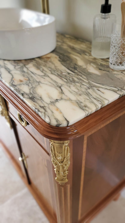 Meuble vasque style Louis XVI