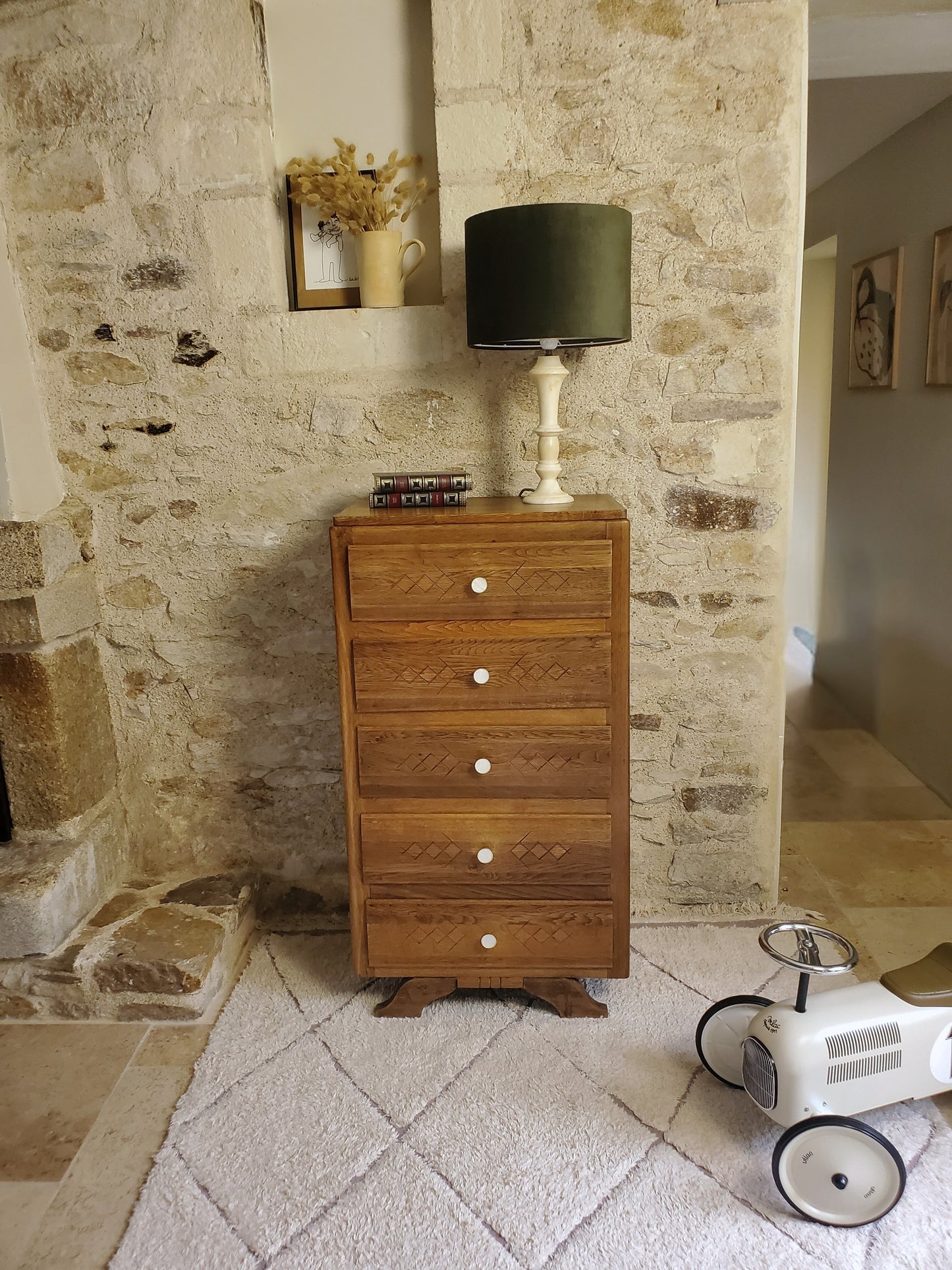 Chiffonnier vintage en chêne