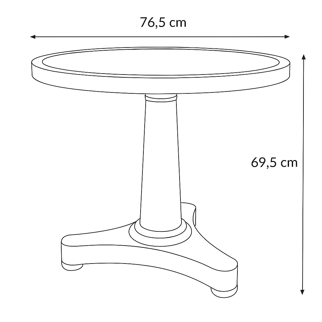Guéridon Empire en acajou