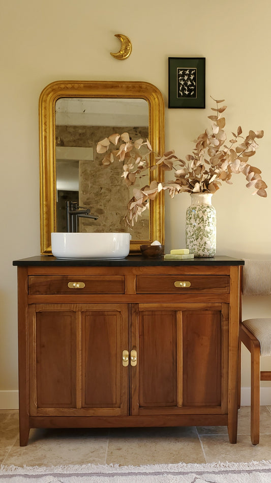 Meuble vasque noyer